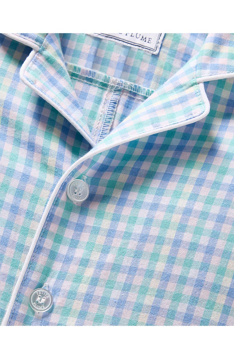 Petite Plume Gingham One-Piece Short Pajamas, Alternate, color, 