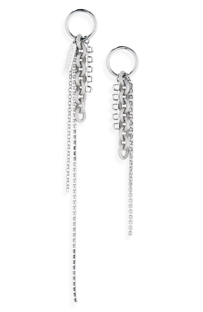 Justine Clenquet Chloe Crystal Mismatched Drop Earrings, Main, color,