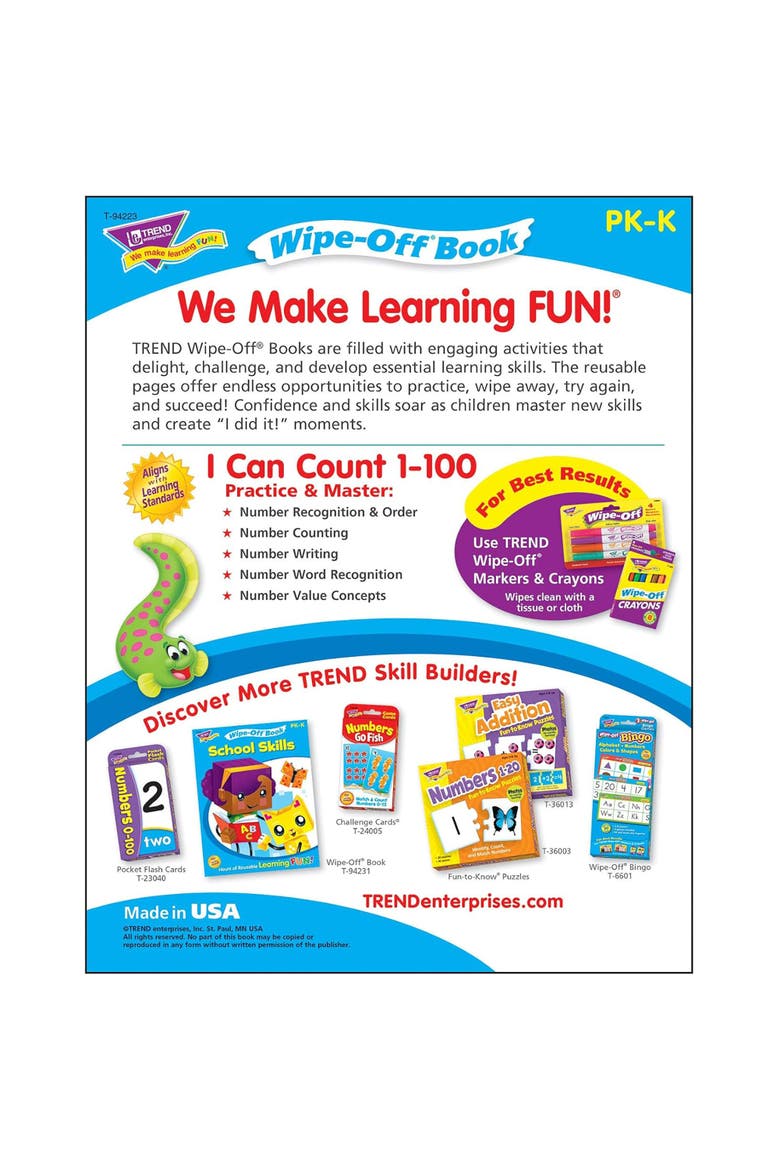 Counting to 100 Reusable Book & Crayons, Alternate, color, Multicolored