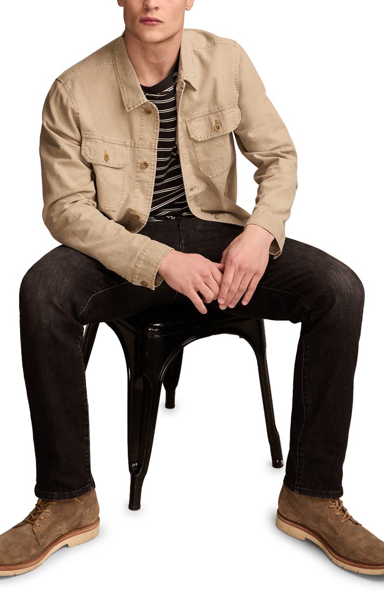 Lucky Brand Linen & Cotton Trucker Jacket, Alternate, color, 