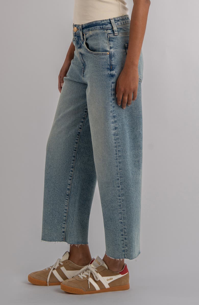 KUT from the Kloth Gwen Raw Hem High Waist Crop Wide Leg Jeans, Alternate, color, Regard