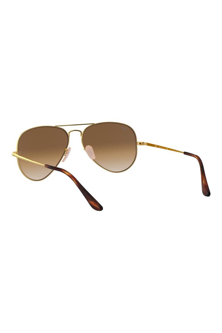 55mm Gradient Pilot Sunglasses, Alternate, color, GOLD