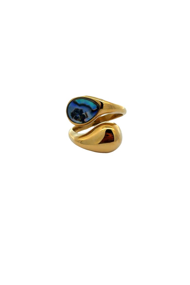 Oval Inlay Statement Ring, Alternate, color, Yellow