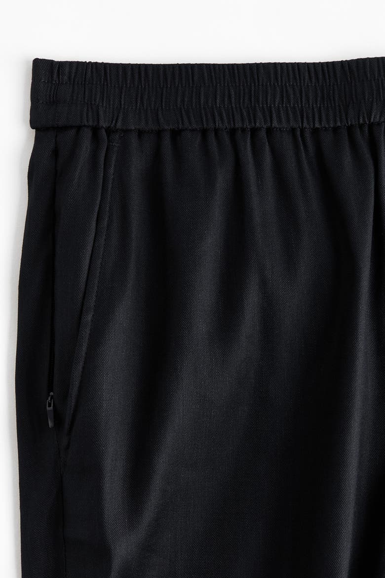 Relaxed Fit Linen-blend Shorts, Alternate, color, Navy blue