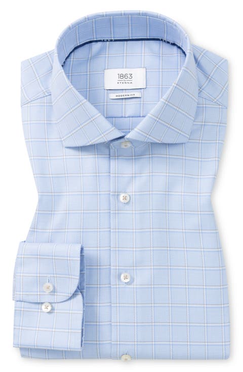 Modern Fit Cotton Twill Dress Shirt