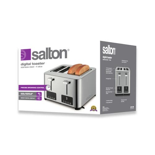 Salton Digital 4 Slice Toaster In Metallic