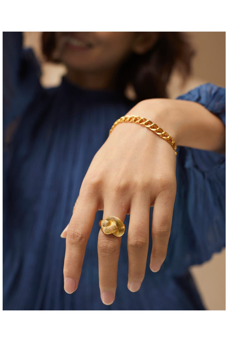 Groove Chunky Knot Ring, Alternate, color, GP