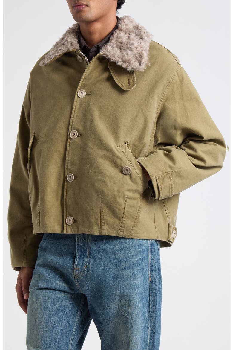 Aerial Jacket with Faux Fur Collar, Alternate, color, PIGMENT KHAKI