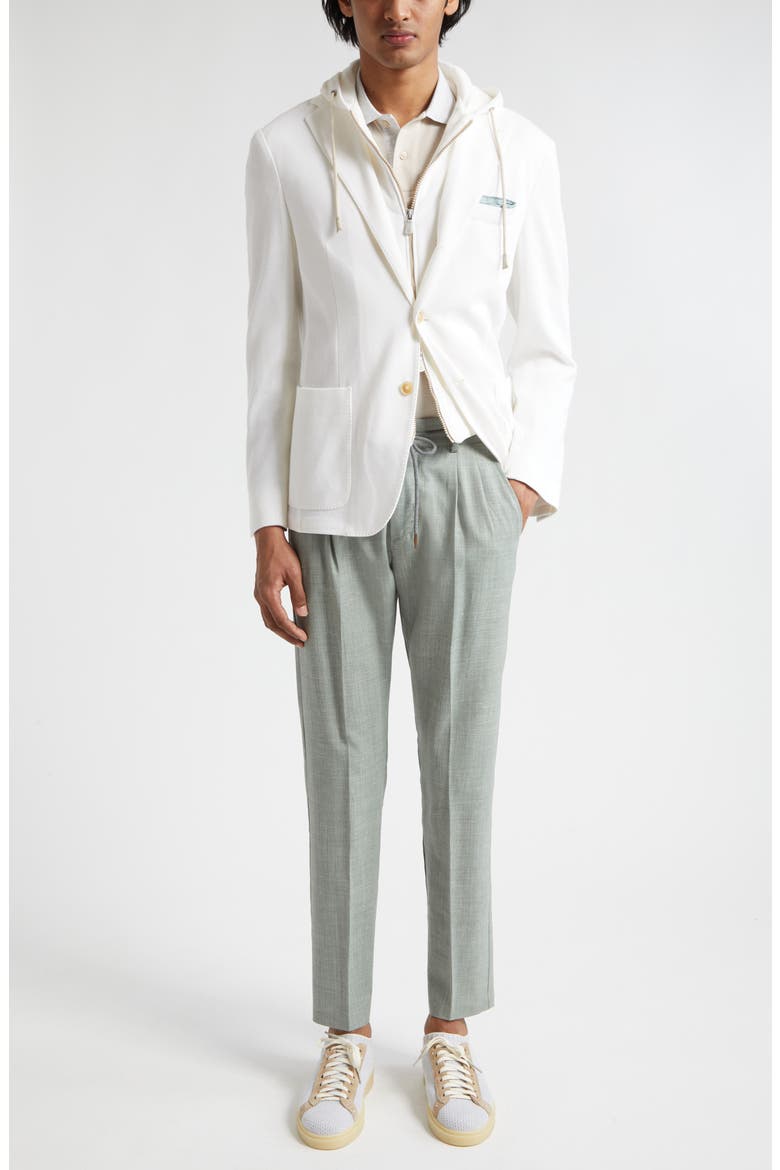 Wool Blend Drawstring Suit Pants, Alternate, color, MILITARY GREEN