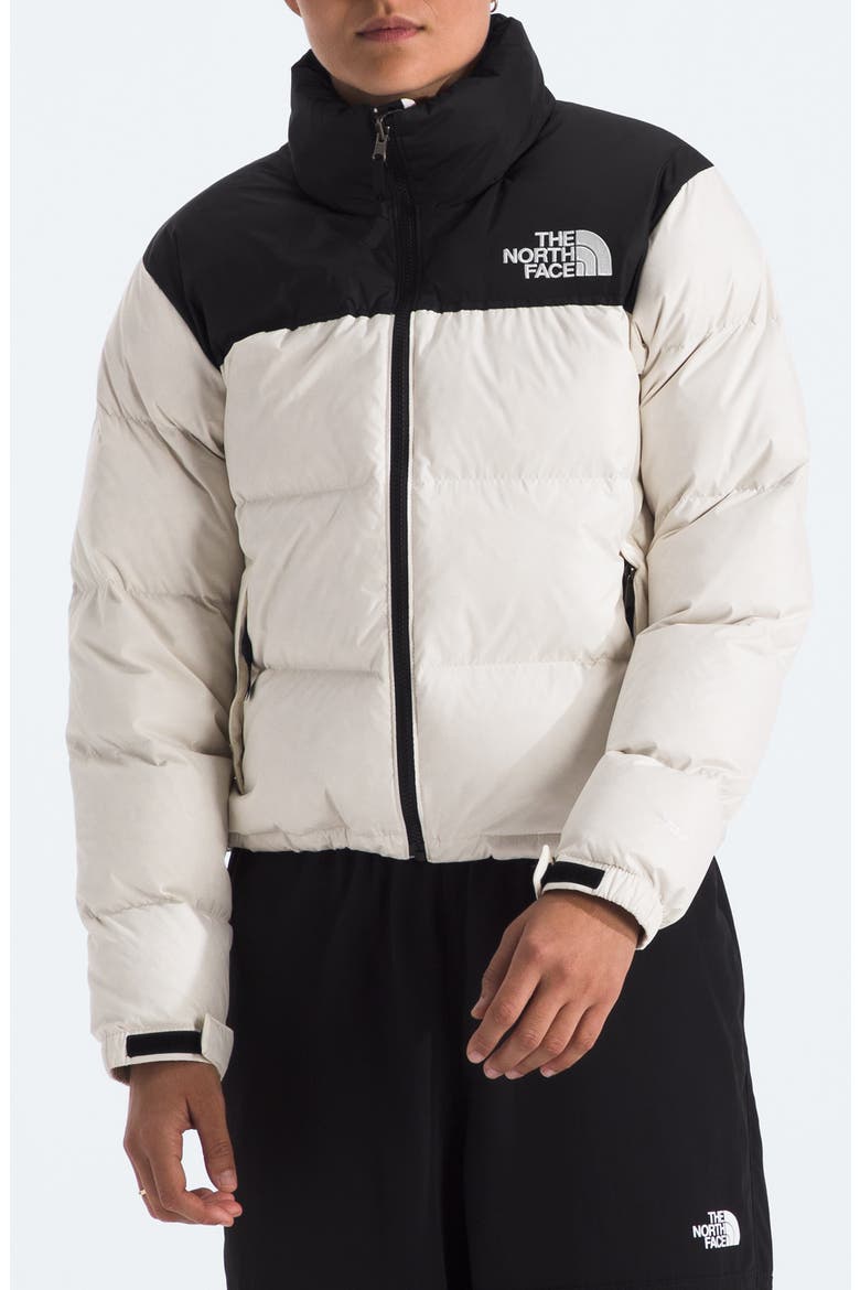 Nuptse® 1996 Packable Quilted 700 Fill Power Down Jacket, Main, color, WHITE DUNE/ BLACK-RECYCLED