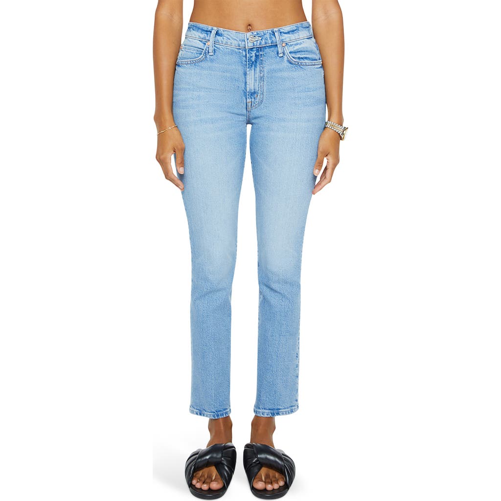 Mother The Tripper High Waist Ankle Fray Flare Jeans In Blue