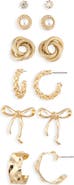 Tasha Set of 6 Assorted Stud & Hoop Earrings