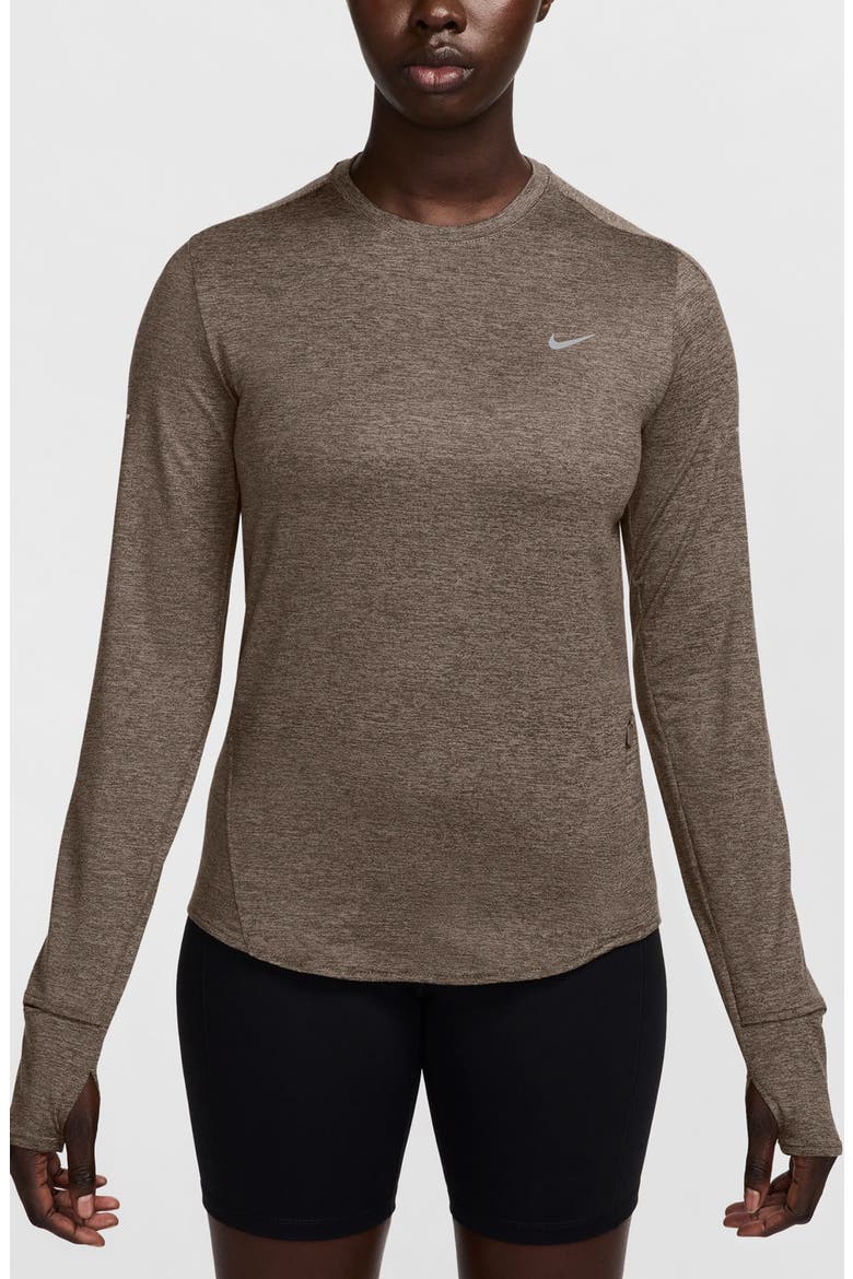 Swift Dri-FIT UV Running Top, Main, color, 233 MINK BROWN/HTR/REFLECTIVE SILV