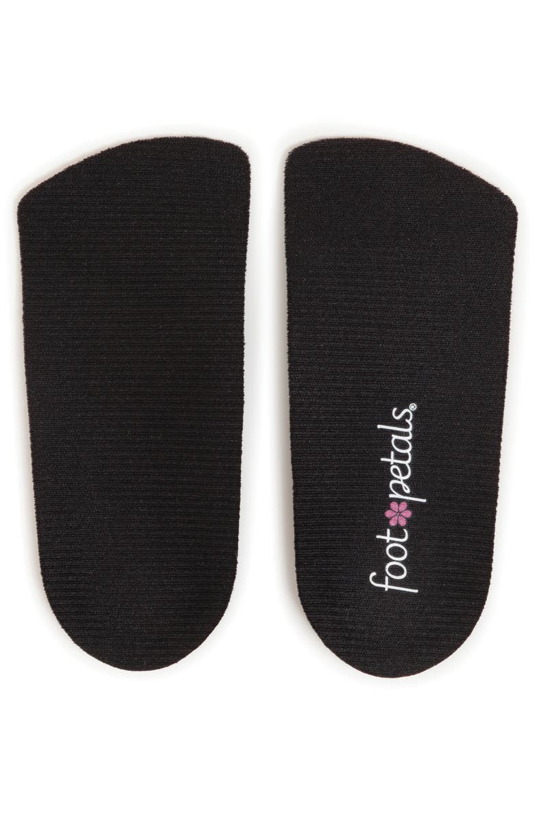 Foot Petals Plantar Fasciitis 3/4 Insoles, Alternate, color, Black