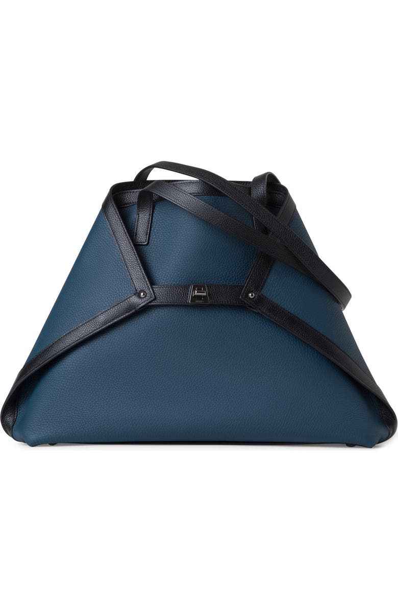 Akris Medium AI Colorblock Leather Tote, Main, color,