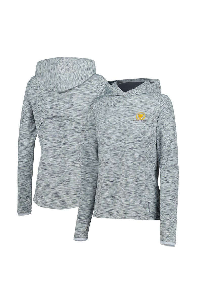 Zero Restriction Women's Zero Restriction  Heather Gray 2024 Presidents Cup  Long Sleeve Hoodie T-Shirt, Alternate, color, 