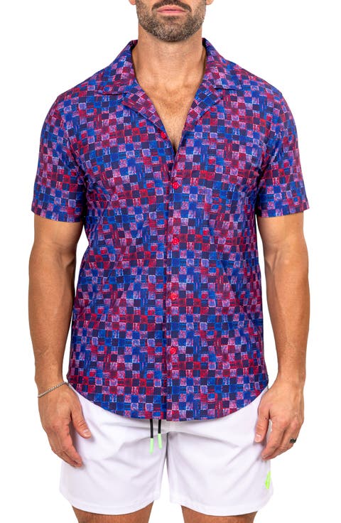 Marthy Purple Camp Shirt
