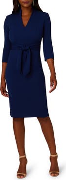 Adrianna Papell Tie Front Sheath Dress