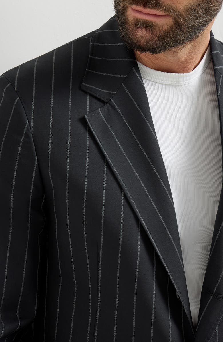 Brunello Cucinelli Virgin wool blazer, Alternate, color, Black