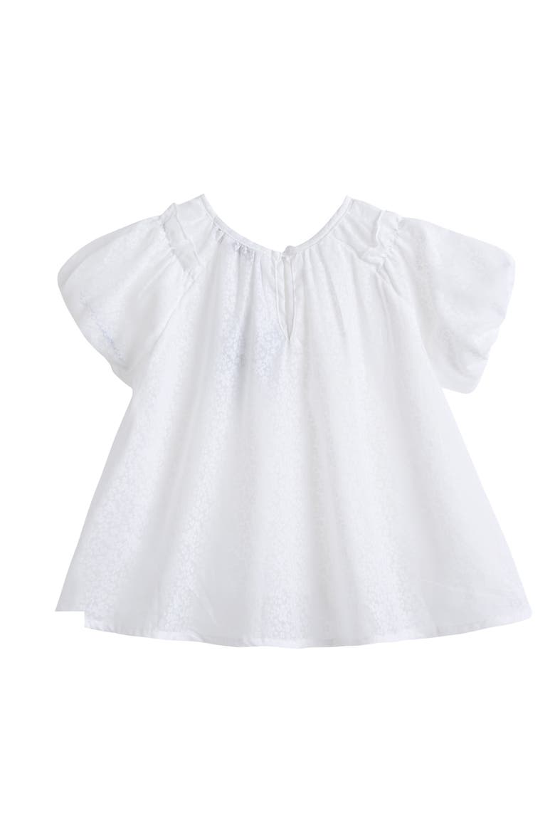 Lace-Trim Bow Skirt Set, Alternate, color, White