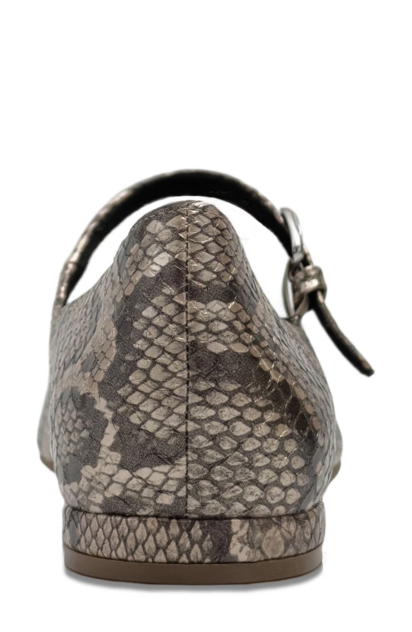 Annette Mary Jane Flat, Alternate, color, CHAMPAGNE METALLIC SNAKE PRINT