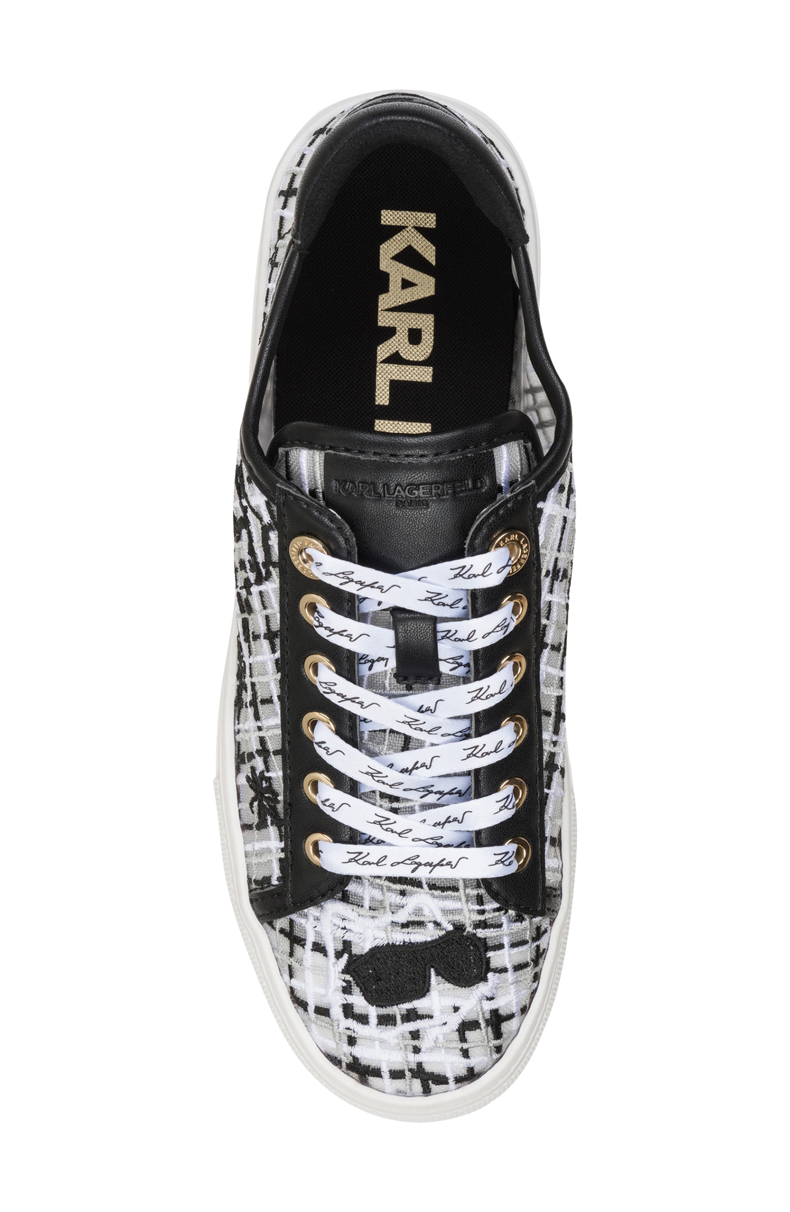 KARL LAGERFELD PARIS Cate Sneaker, Alternate, color, Black Multi