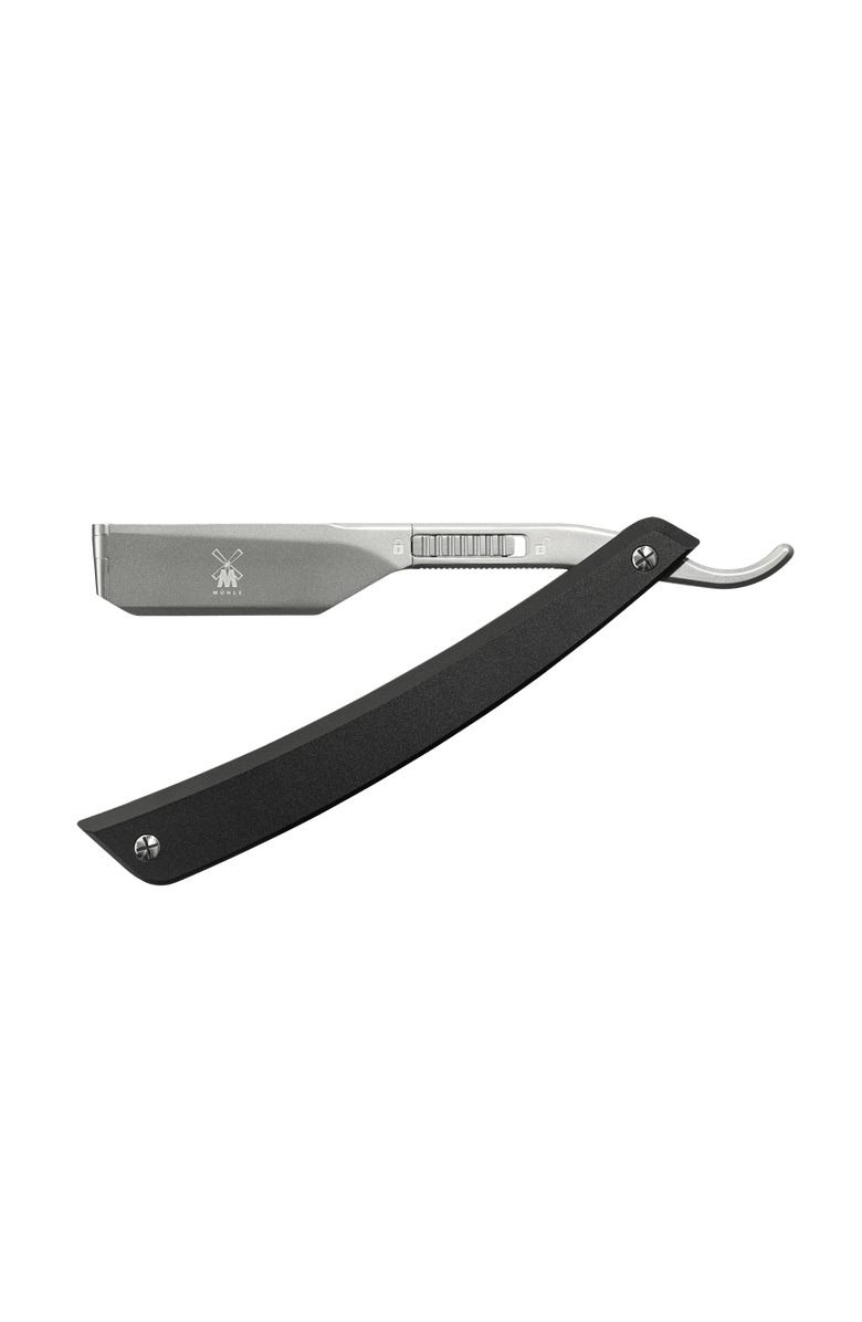 MÜHLE Enthusiast Pro Straight Razor w/ Replacement Blade, Main, color, Black