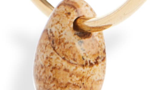 Isabel Marant Stone Charm Hoop Earrings In Gold