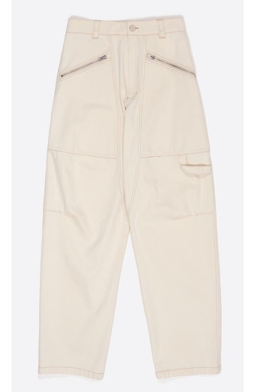 Bimba Y Lola Denim Trousers With Zips In Neutral