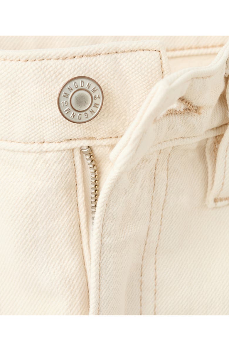 MANGO High Waist Barrel Jeans, Alternate, color, Off White