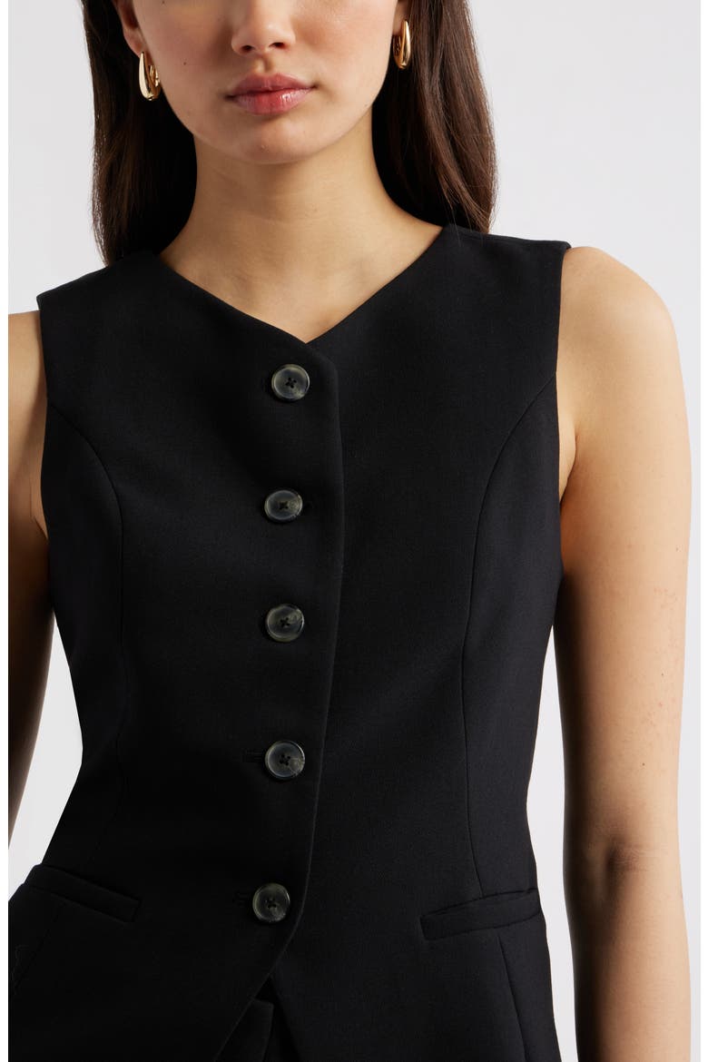 Icon Twill Waistcoat, Alternate, color, BLACK