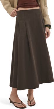MANGO Pleated Midi Skirt