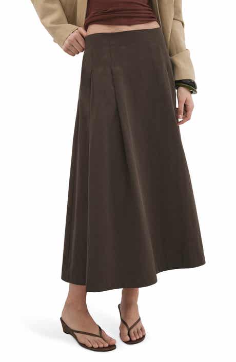 Pleated Midi Skirt