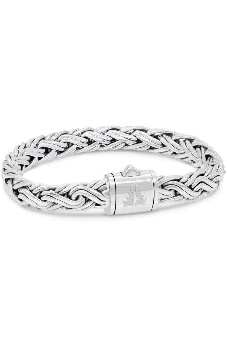 DEVATA Paddy Oval 9mm Chain Bracelet in Sterling Silver, Main, color, Silver