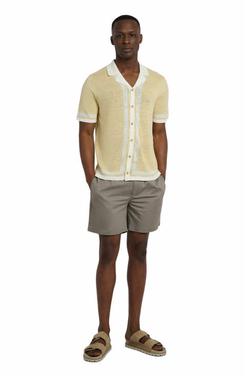 Linen Knit Camp Shirt