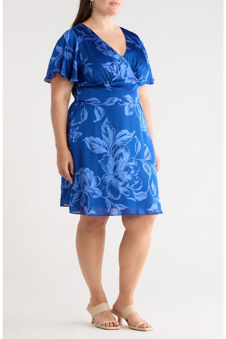 Ciara Floral Print Dress, Alternate, color, NAVY-BLUES