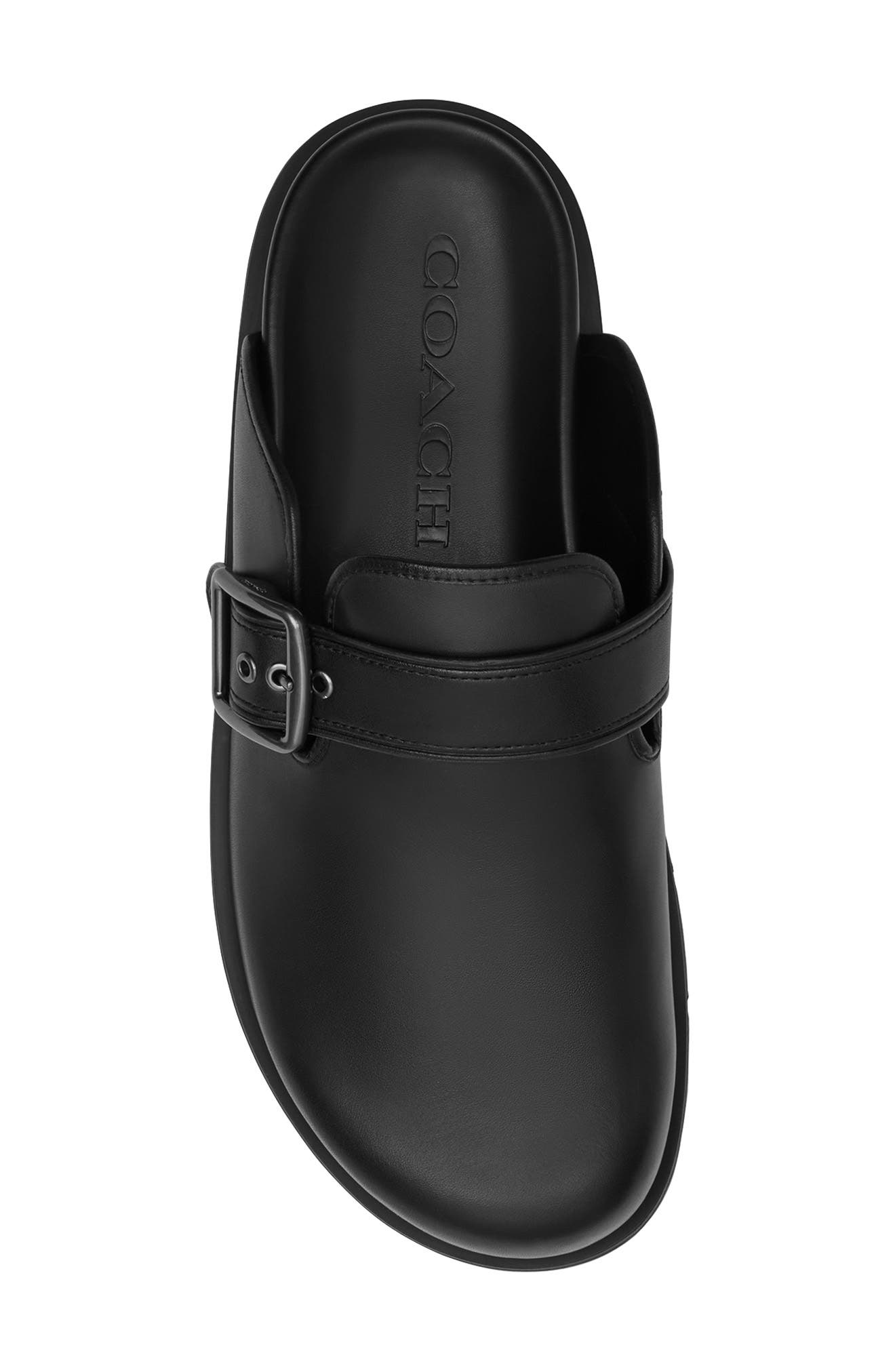 COACH Buckle Clog, Alternate, color, Black