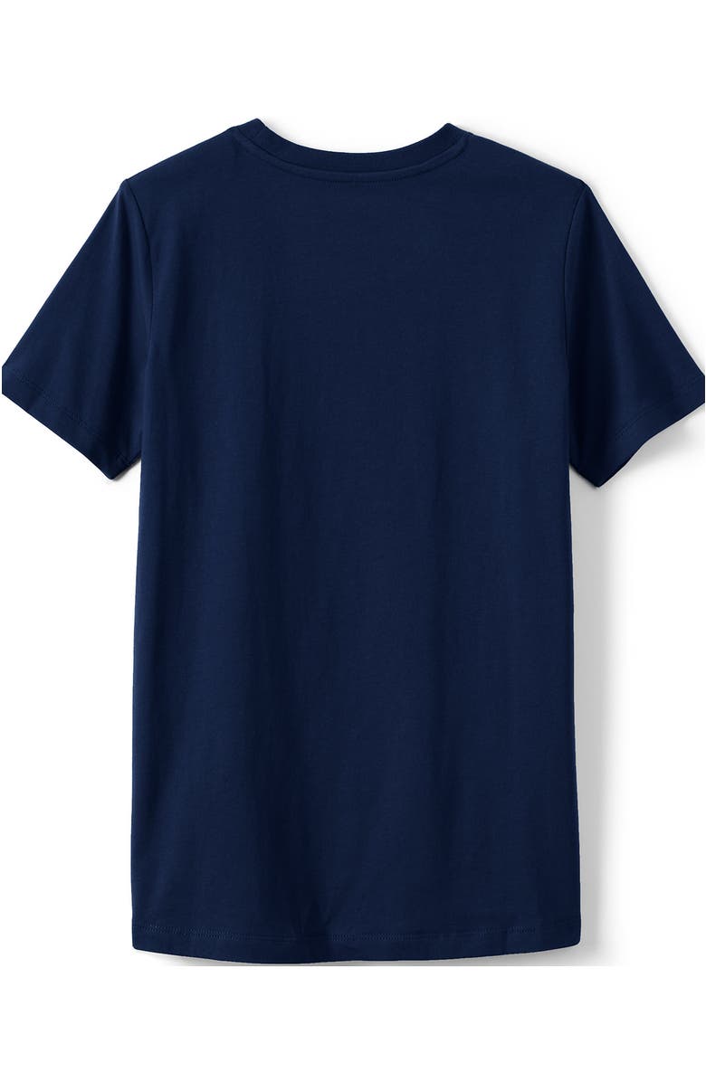 Lands' End Boys Husky Short Sleeve Graphic Tee, Alternate, color, Deep Sea Navy Dino