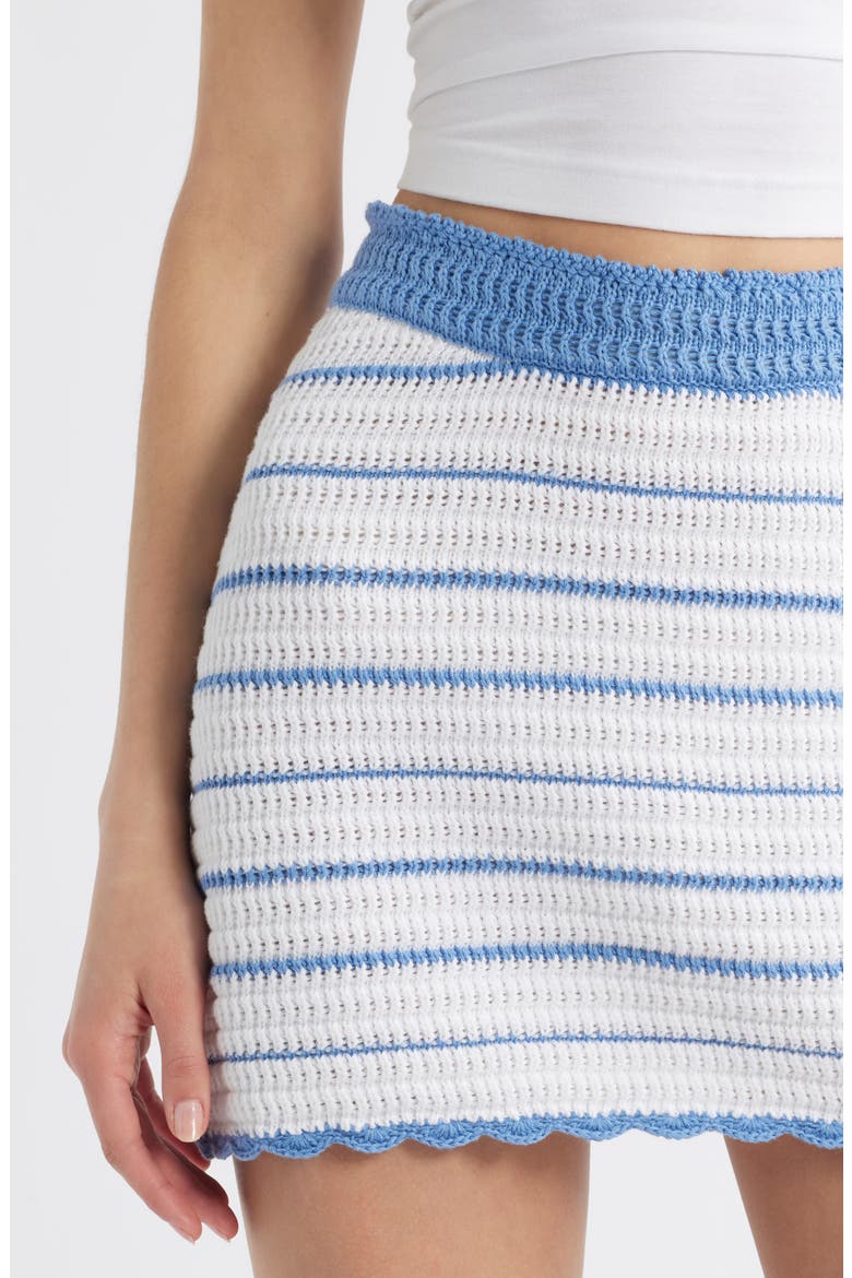 Willette Crochet Miniskirt, Alternate, color, MARITIME STRIPES