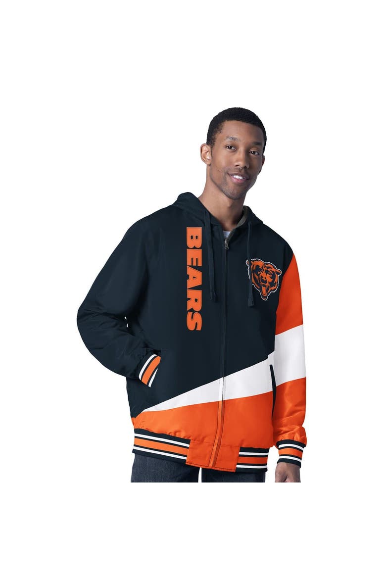 Men's G-III Sports by Carl Banks Navy/Charcoal Chicago Bears Dual Threat Reversable Full-Zip Hooded Jacket, Main, color, Navy