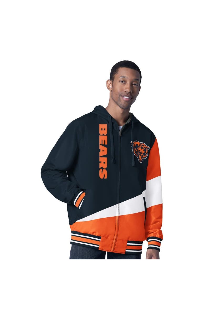 G-III SPORTS BY CARL BANKS Men's G-III Sports by Carl Banks Navy/Charcoal Chicago Bears Dual Threat Reversable Full-Zip Hooded Jacket, Main, color, Navy