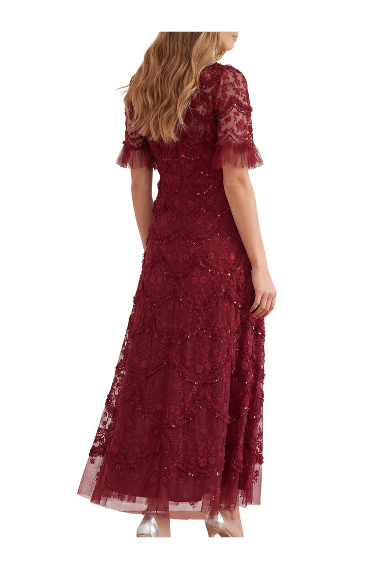 Lily Bloom Embroidered Dress, Alternate, color, Garnet