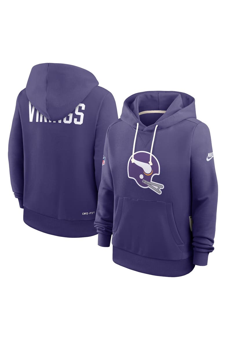 Women's Nike Purple Minnesota Vikings Sideline Standard Issue Throwback Dri-FIT Hoodie, Alternate, color, Purple