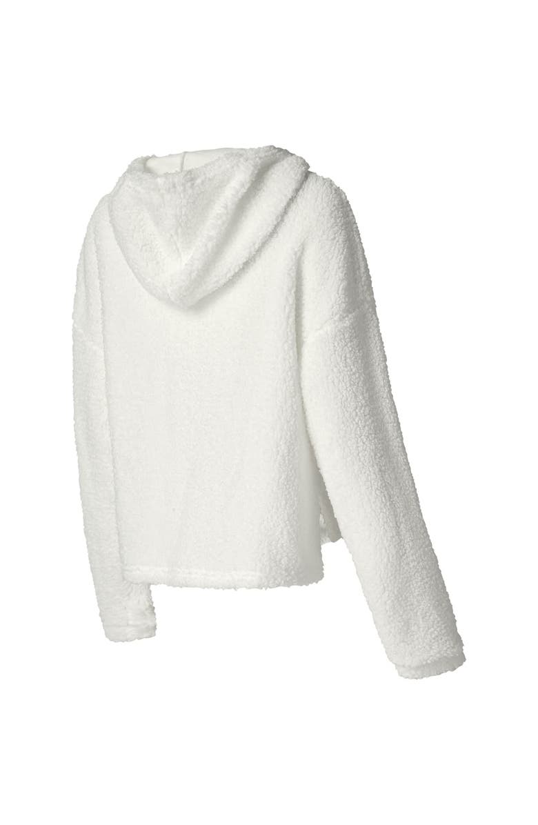 College Concepts Women's College Concepts Cream Miami Heat Fluffy Long Sleeve Hoodie T-Shirt & Shorts Sleep Set, Alternate, color, White