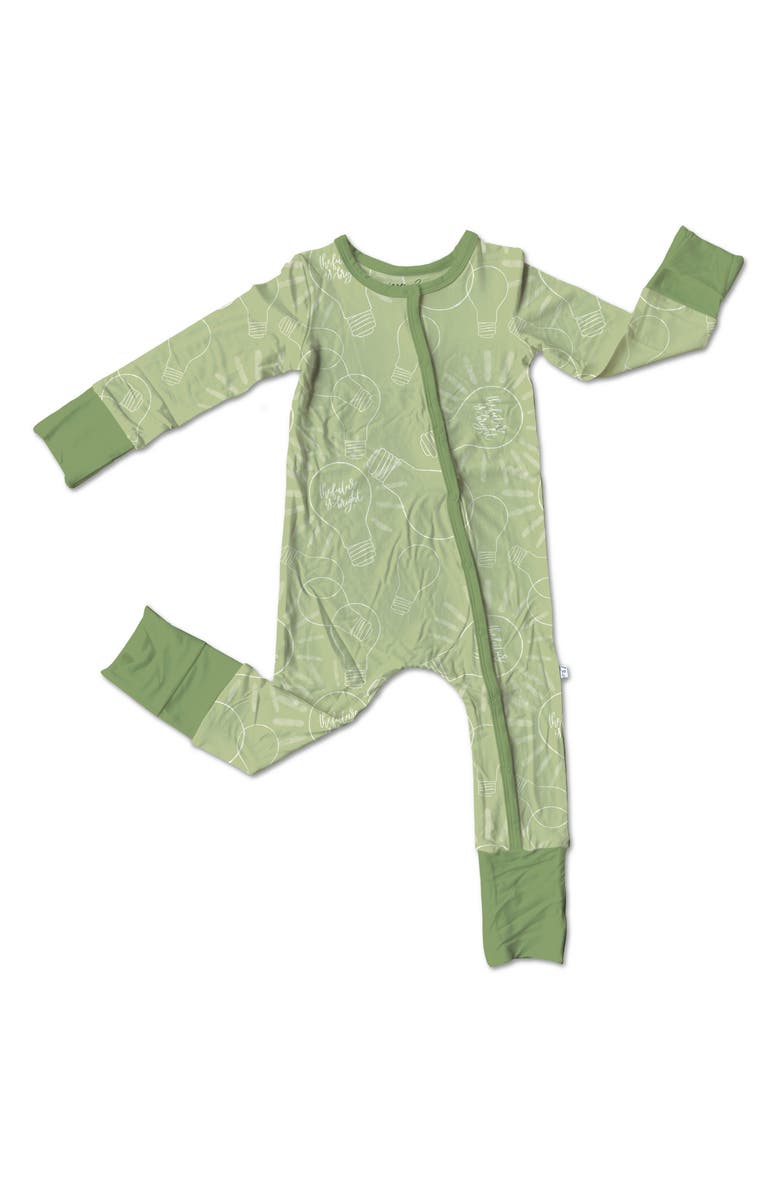 Laree + Co Dylan Bright Future Print Convertible Footie Pajamas, Main, color, 