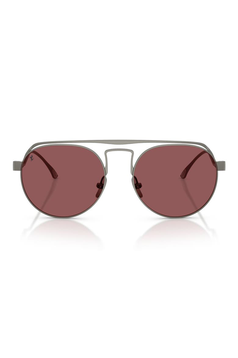 55mm Oval Sunglasses, Main, color, MATTE GUNMETAL / RED
