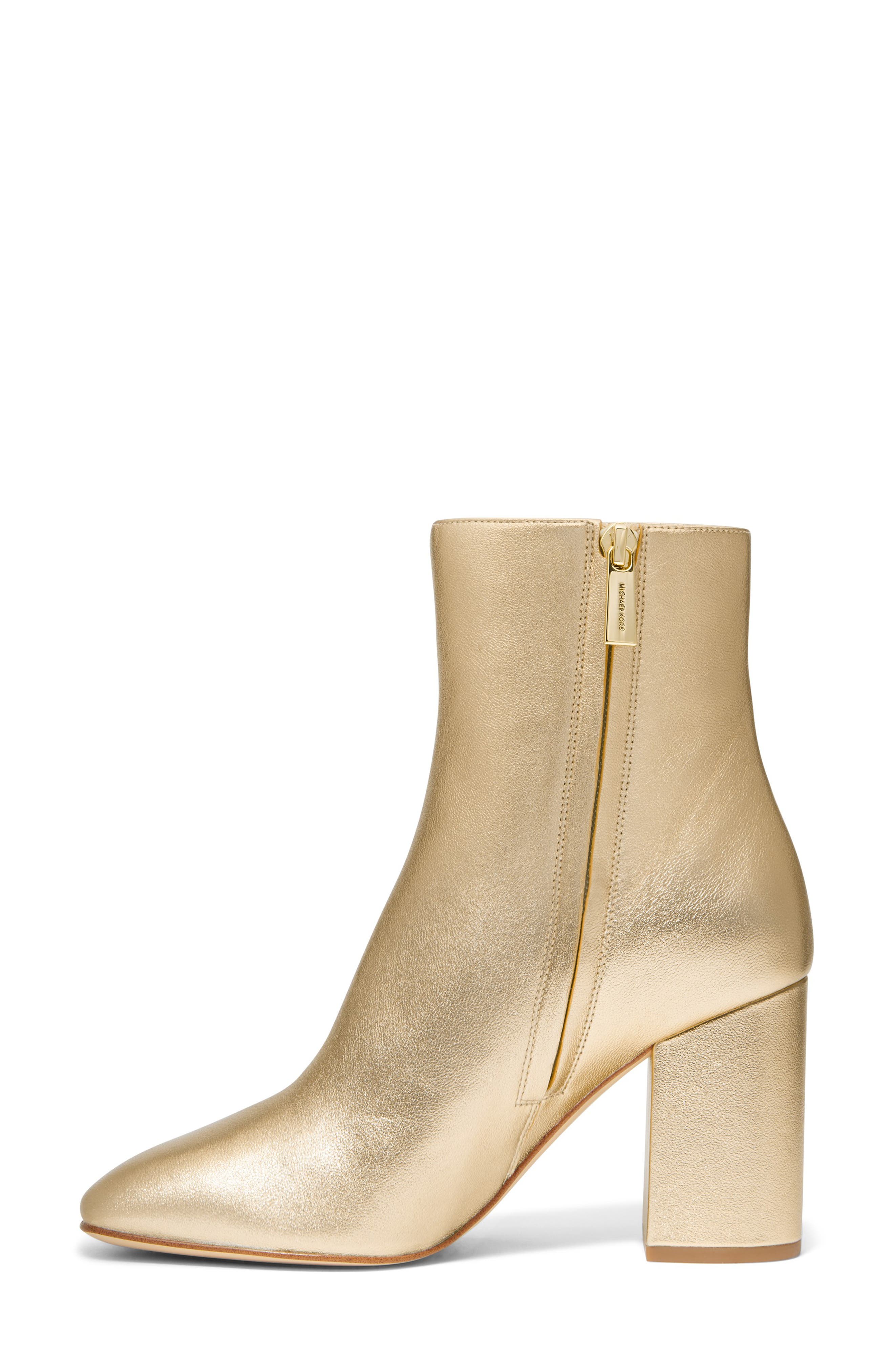 Michael Kors Perla Flex Bootie, Alternate, color, Pale Gold