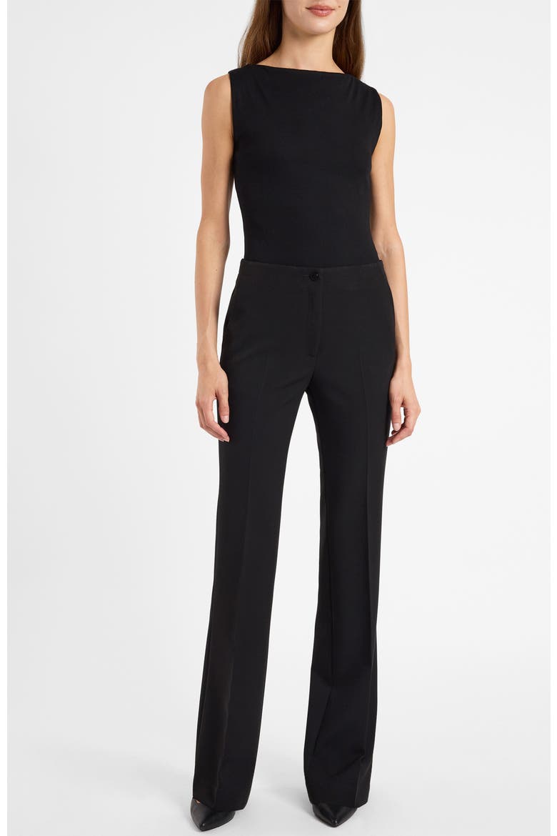 Beth Mid-Rise Flared Pant, Alternate, color, Onyx