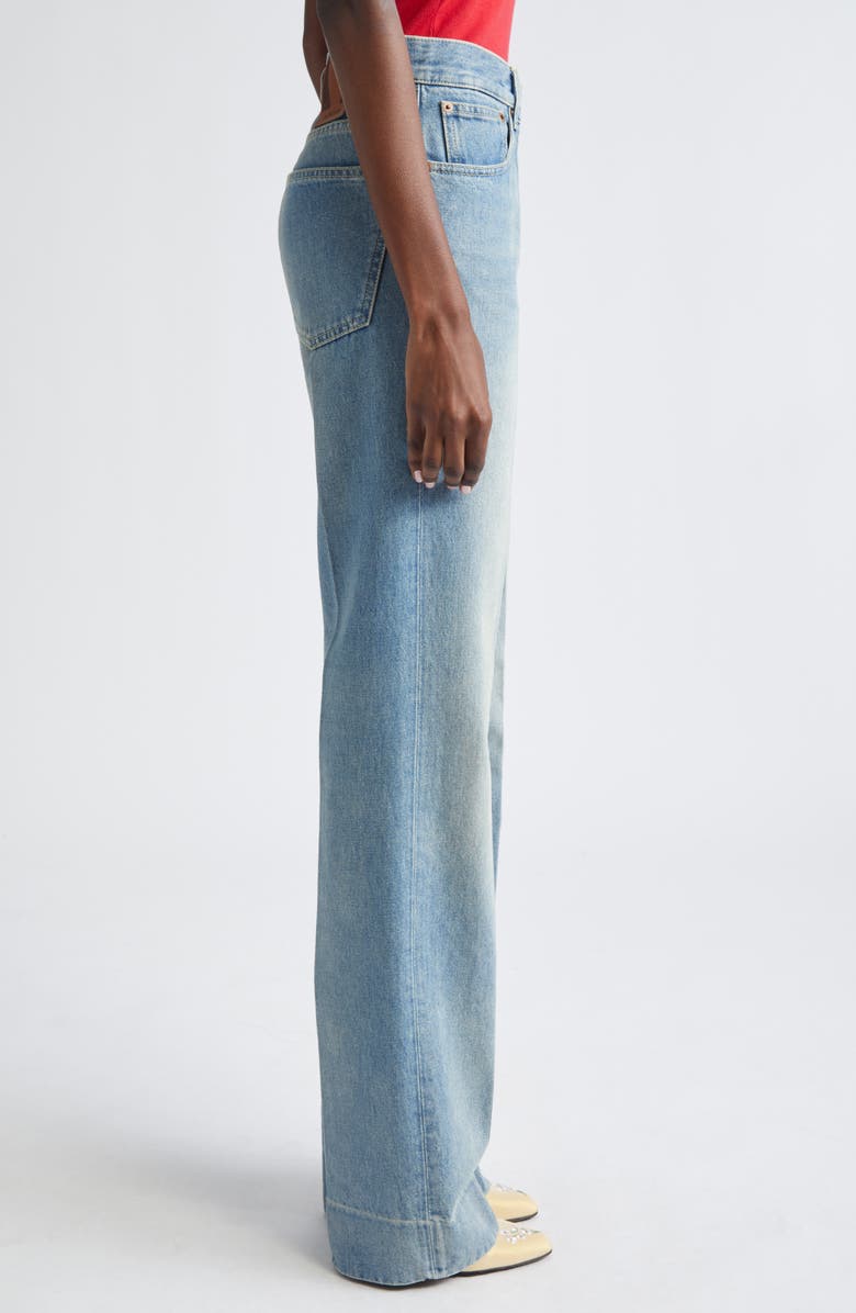 Valentino Straight Leg Jeans, Alternate, color, Medium Blue