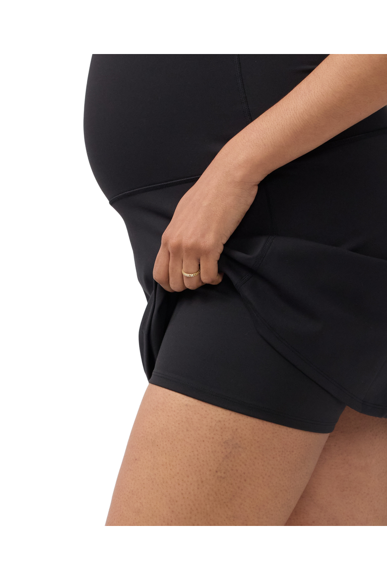 Maternity Athletic Skort with Built In Shorts, Alternate, color, Black